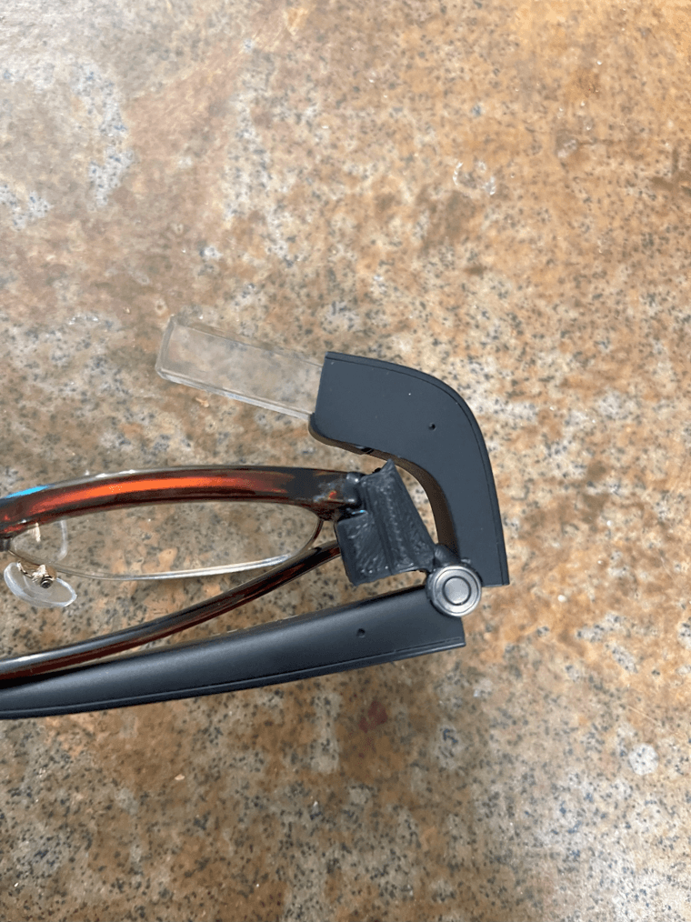 Jonathan’s Google Glass prototype with its custom mount